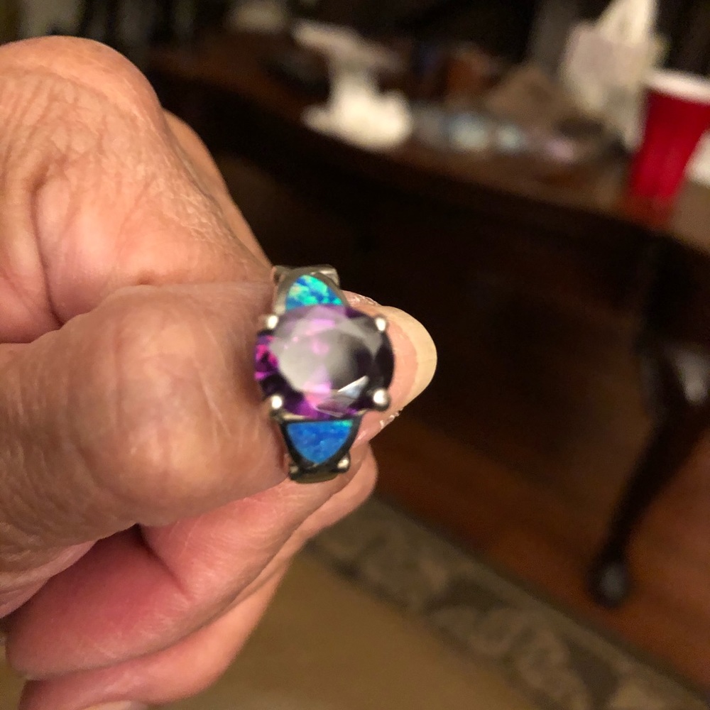 Amethysts silver ring - Picture 3 of 3